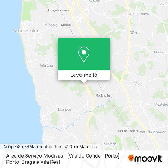 Área de Serviço Modivas - [Vila do Conde - Porto] mapa