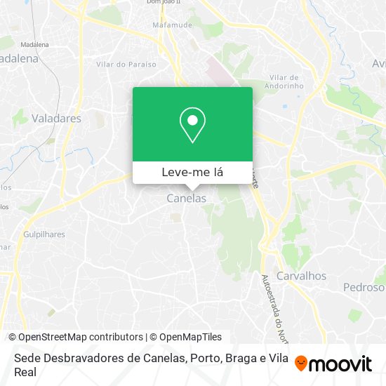 Sede Desbravadores de Canelas mapa
