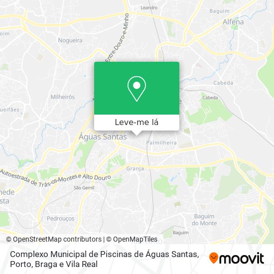 Complexo Municipal de Piscinas de Águas Santas mapa