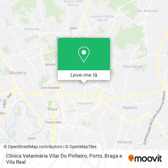 Clínica Veterinária Vilar Do Pinheiro mapa
