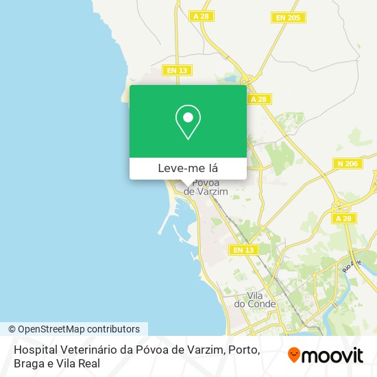 Hospital Veterinário da Póvoa de Varzim mapa