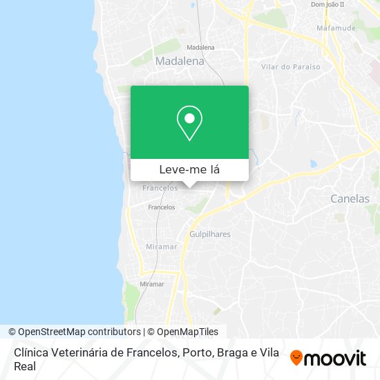 Clínica Veterinária de Francelos mapa