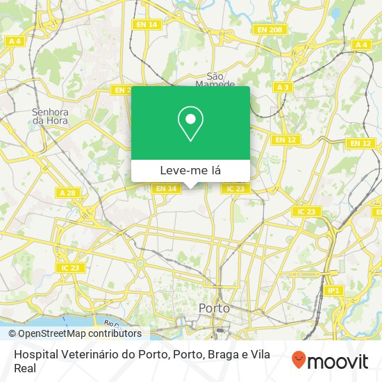 Hospital Veterinário do Porto mapa