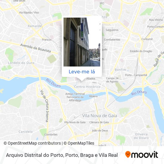 Arquivo Distrital do Porto mapa
