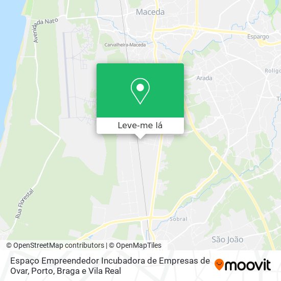 Espaço Empreendedor Incubadora de Empresas de Ovar mapa