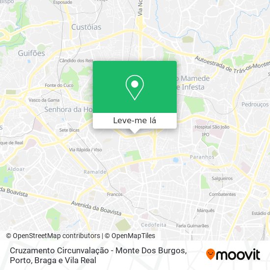Cruzamento Circunvalação - Monte Dos Burgos mapa