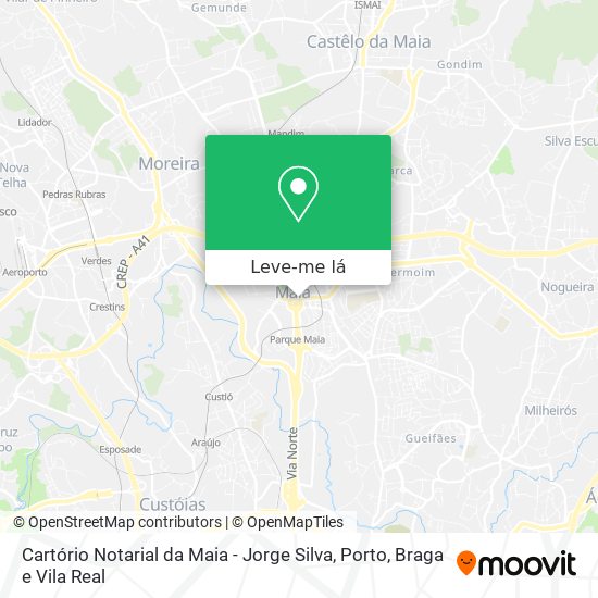 Cartório Notarial da Maia - Jorge Silva mapa