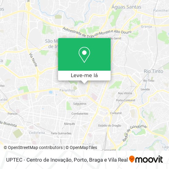 UPTEC - Centro de Inovação mapa