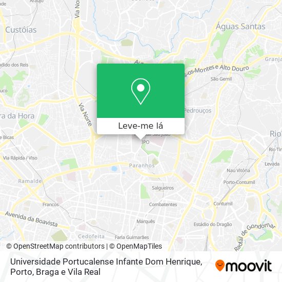 Universidade Portucalense Infante Dom Henrique mapa