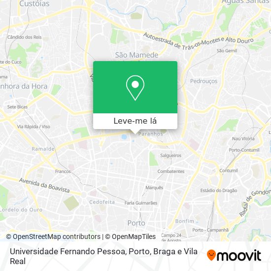 Universidade Fernando Pessoa mapa