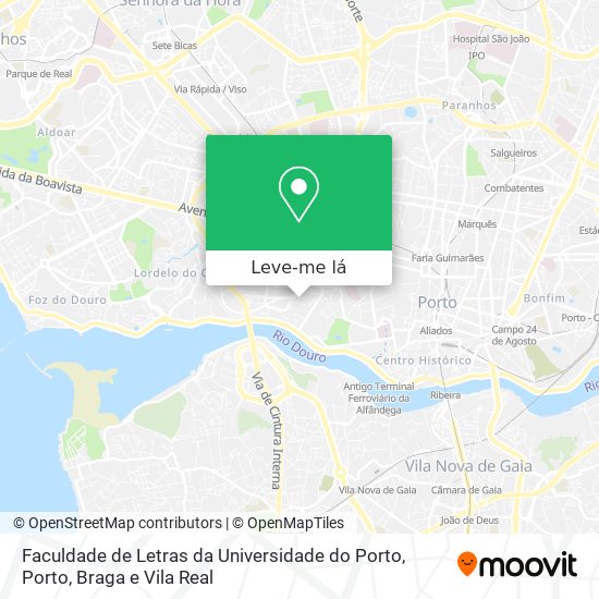 Faculdade de Letras da Universidade do Porto mapa