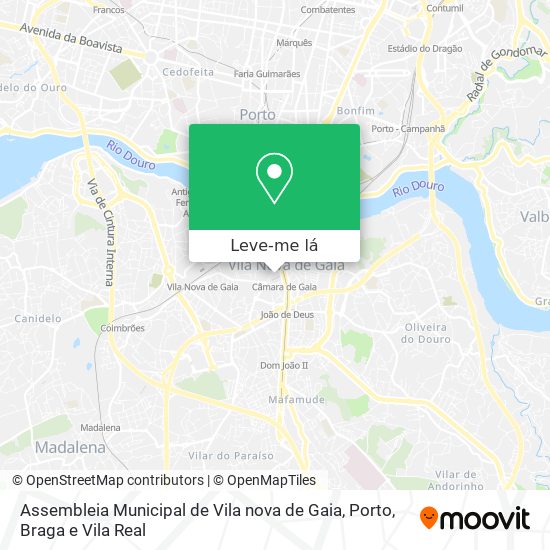 Assembleia Municipal de Vila nova de Gaia mapa