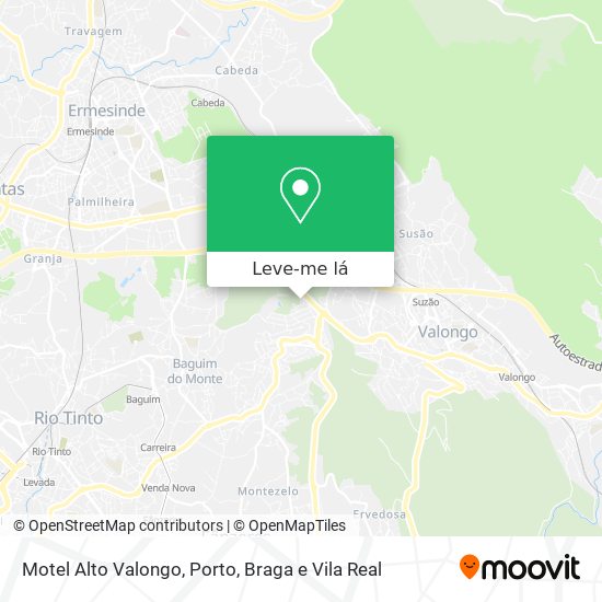 Motel Alto Valongo mapa