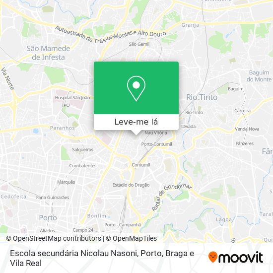 Escola secundária Nicolau Nasoni mapa