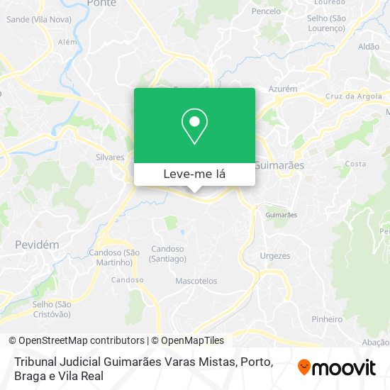 Tribunal Judicial Guimarães Varas Mistas mapa