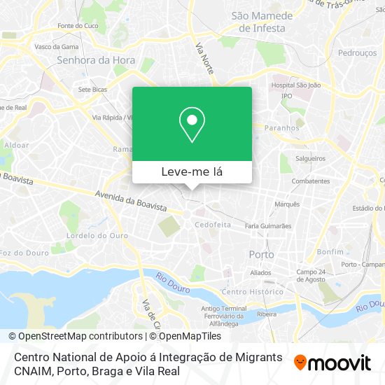 Centro National de Apoio á Integração de Migrants CNAIM mapa