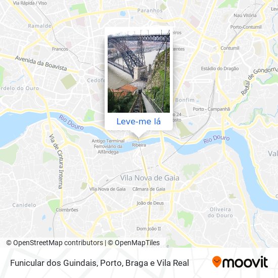 Funicular dos Guindais mapa