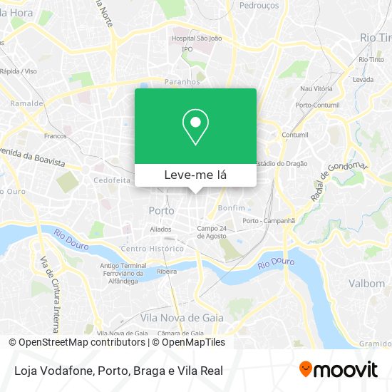 Loja Vodafone mapa