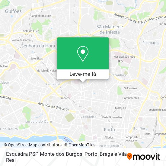 Esquadra PSP Monte dos Burgos mapa