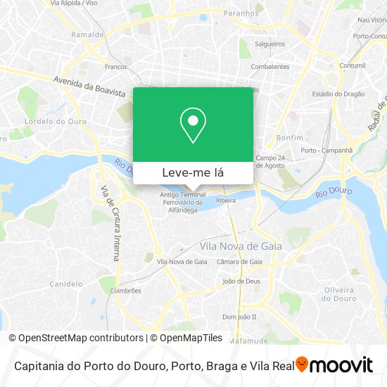 Capitania do Porto do Douro mapa