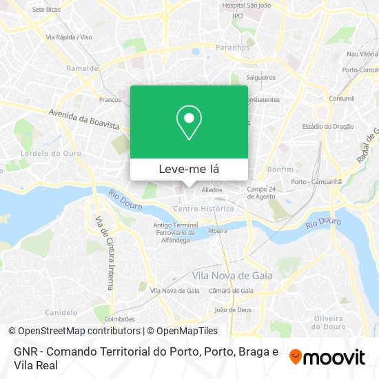 GNR - Comando Territorial do Porto mapa
