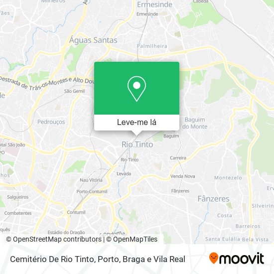 Cemitério De Rio Tinto mapa