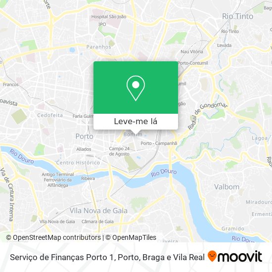 Serviço de Finanças Porto 1 mapa