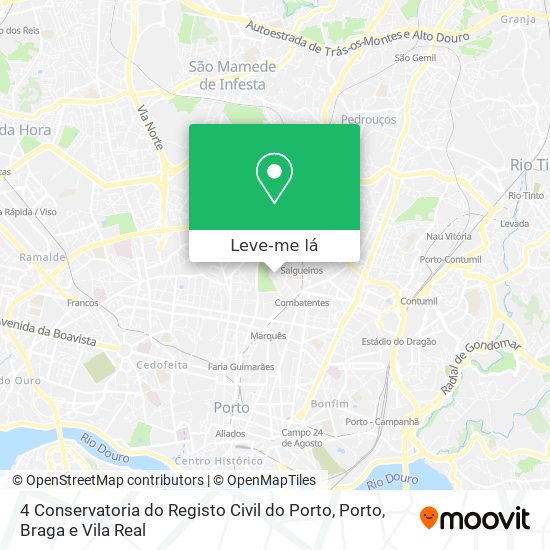 4 Conservatoria  do  Registo  Civil do  Porto mapa