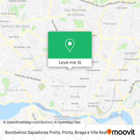 Bombeiros Sapadores Porto mapa