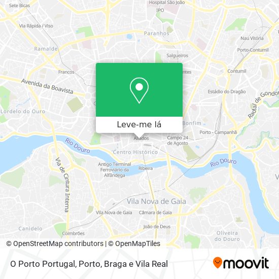 O Porto Portugal mapa