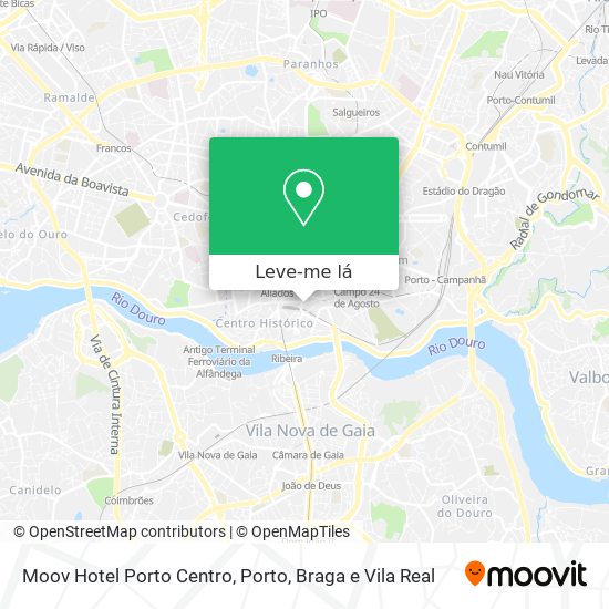 Moov Hotel Porto Centro mapa