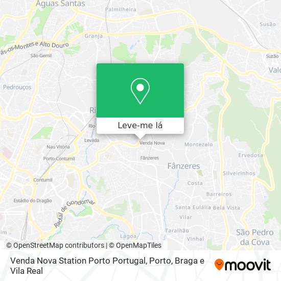 Venda Nova Station Porto Portugal mapa