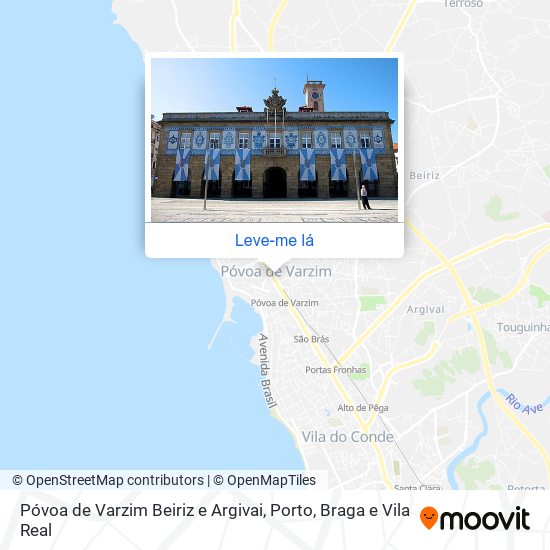 Póvoa de Varzim Beiriz e Argivai mapa