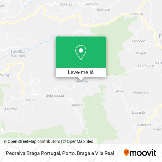 Pedralva Braga Portugal mapa