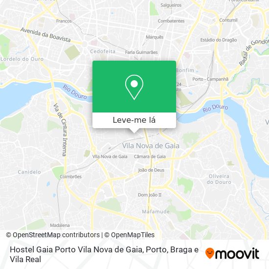 Hostel Gaia Porto Vila Nova de Gaia mapa