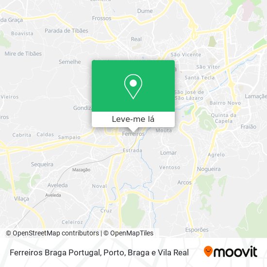 Ferreiros Braga Portugal mapa