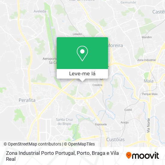 Zona Industrial Porto Portugal mapa