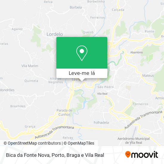 Bica da Fonte Nova mapa