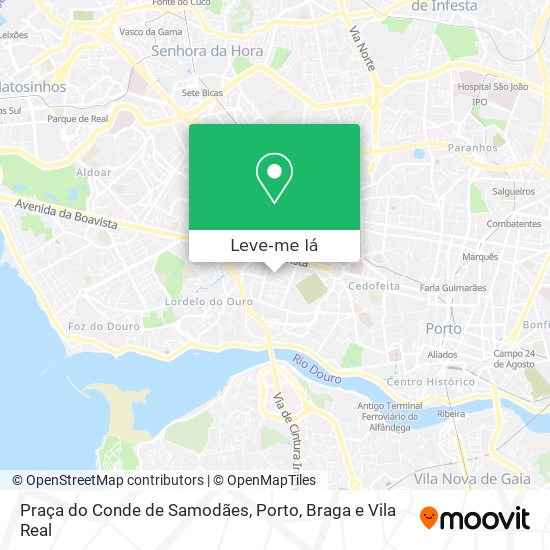 Praça do Conde de Samodães mapa