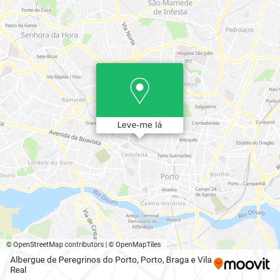 Albergue de Peregrinos do Porto mapa