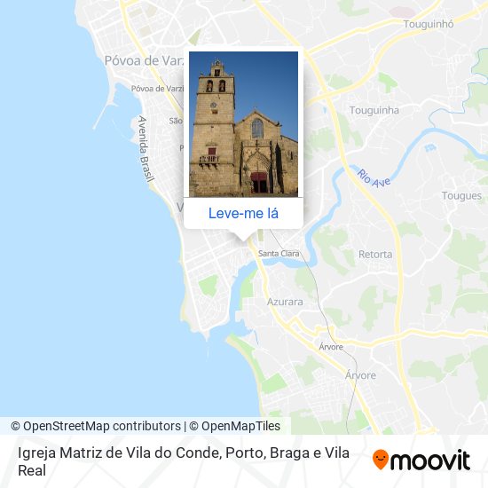 Igreja Matriz de Vila do Conde mapa