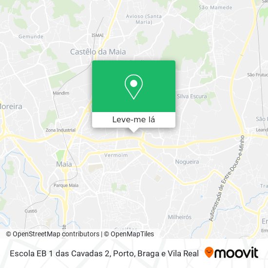 Escola EB 1 das Cavadas 2 mapa