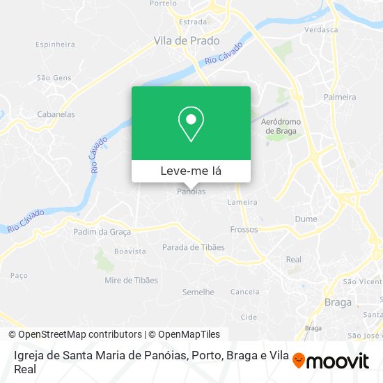 Igreja de Santa Maria de Panóias mapa