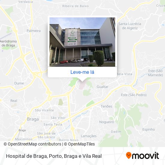 Hospital de Braga mapa