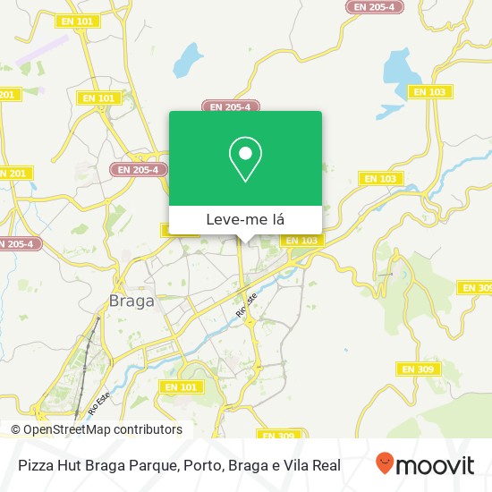 Pizza Hut Braga Parque mapa