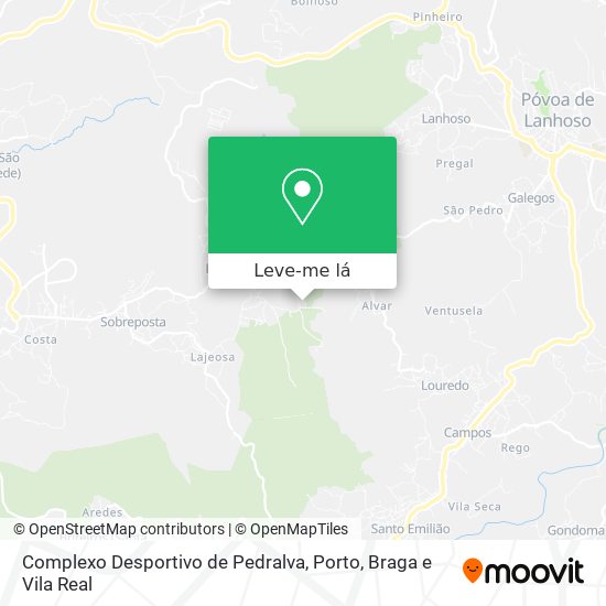 Complexo Desportivo de Pedralva mapa