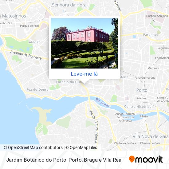 Jardim Botânico do Porto mapa