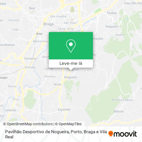 Pavilhão Desportivo de Nogueira mapa
