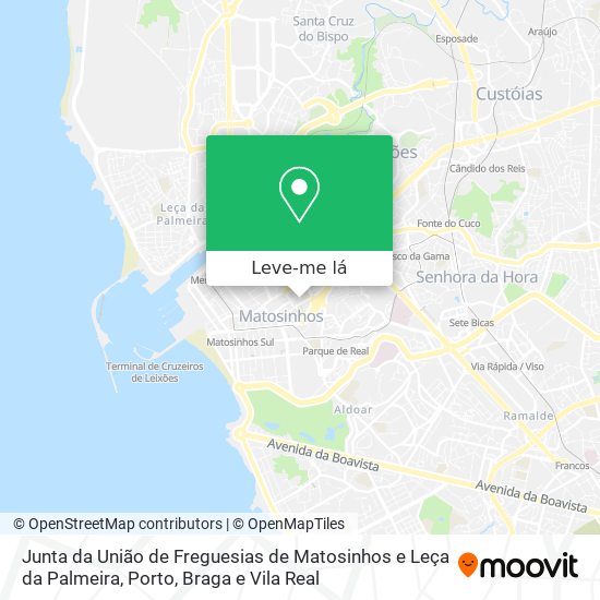Junta da União de Freguesias de Matosinhos e Leça da Palmeira mapa