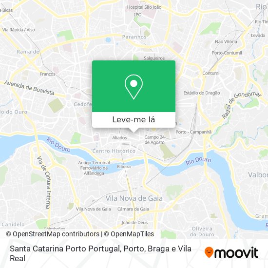 Santa Catarina Porto Portugal mapa